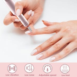 Snoerloze elektrische nagelboor - professionele manicureset met 12 boren & draadloos opladen - Vesfy - Afbeelding 8