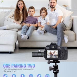 Draadloze microfoon - 3-in-1 professionele microfoon voor iPhone, Android & camera's - groot bereik en ruisonderdrukking - Vesfy - Afbeelding 5