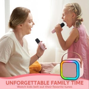 Machine Karaoké - Enceinte portable Bluetooth avec microphone sans fil et lumières LED - Vesfy – Image 5