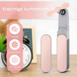 Miniventilator - Draagbare & Krachtige Handheld Ventilator met Lange Batterijlevensduur & Oplaadbaar via USB - Vesfy - Afbeelding 5
