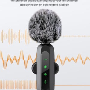 Vesfy Draadloze Microfoon - 2 Stuks - Geschikt voor iPhone, Android en Camera - Plug & Play - 20 Meter Bereik - Afbeelding 8